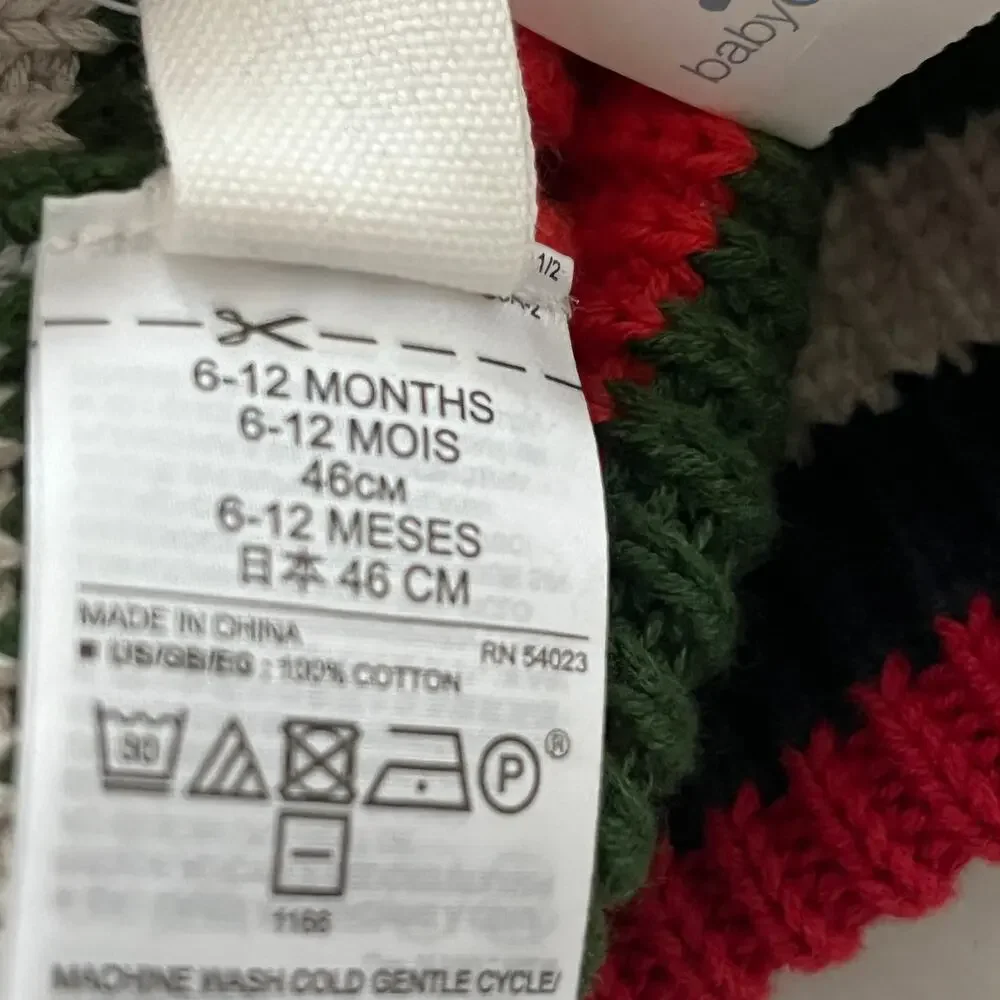 Gap Baby Striped Toboggan Sweater Hat 6-12 Months NEW